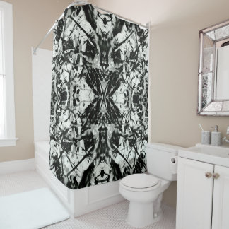 Black White Rorschach Mirrored Splatter