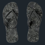 Black White Rose Gothic Wedding Flip-Flops Flip Flops<br><div class="desc">Our black and white floral rose gothic wedding flip-flop sandals are elegant with an abundance of dark floral motifs.  Great for a gothic style bride!</div>