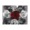 Black White Rose Save The Date Postcard