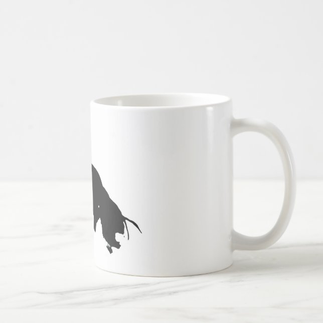 Black White Running Horse Silhouette Coffee Mug (Right)