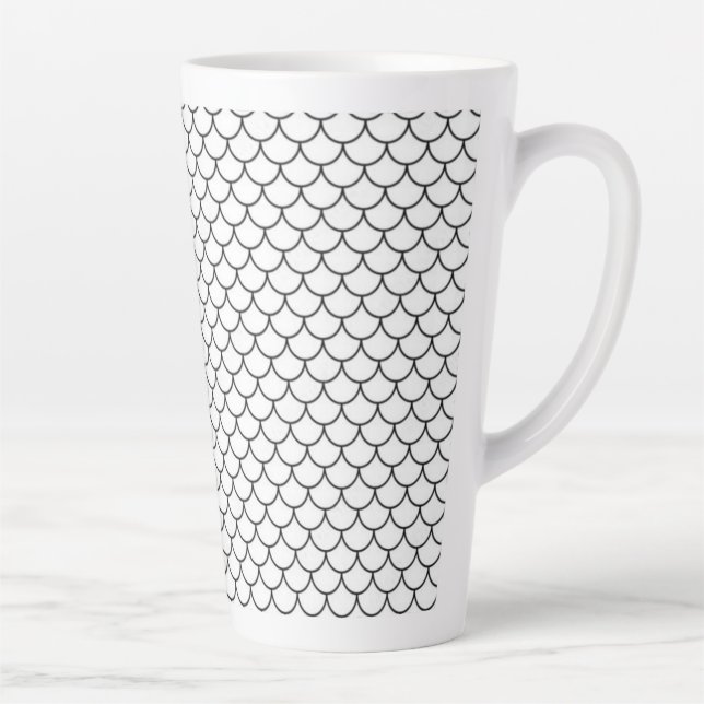 Black&White Scale Mermaid Mug (Right)