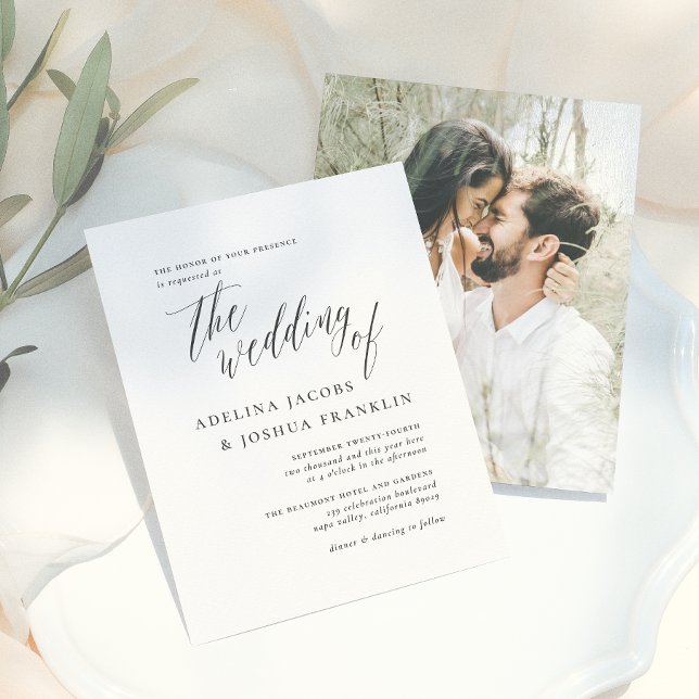 Black White Script Budget Engagement Photo Wedding (Creator Uploaded)