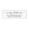 Black White Script Christmas Return Address Label