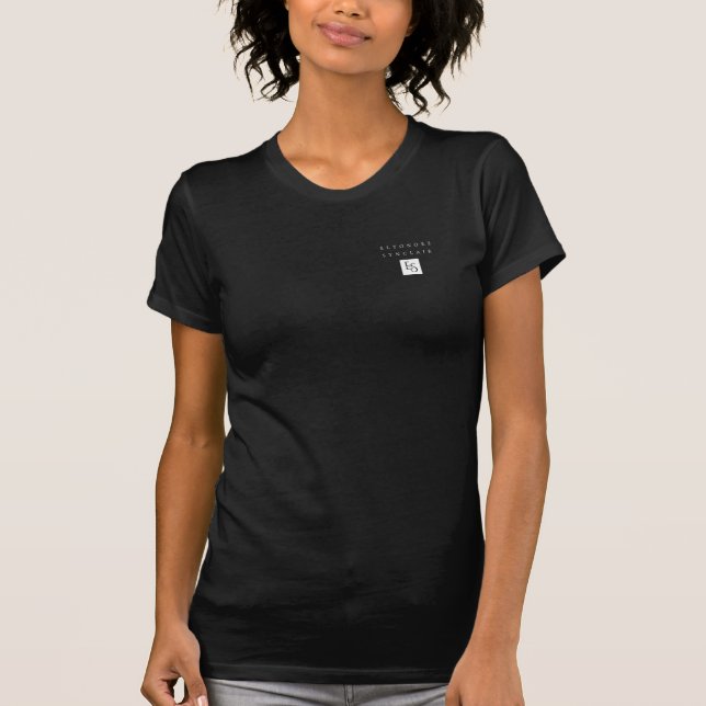 Black White Script Logo Lash T-Shirt (Front)
