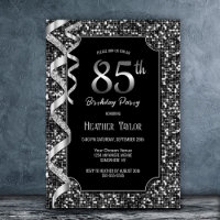 Black White Sequins 85th Birthday Party