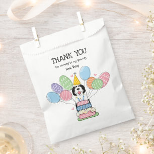 Black & White Sheepadoodle Birthday Party Favour Bag