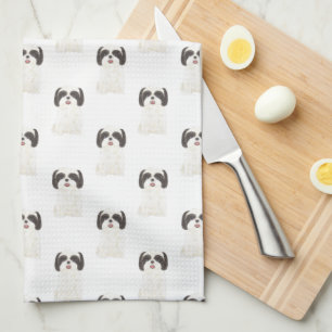Black & White Shih Tzu Kitchen Towel
