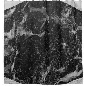 Black White & Silver Marble Modern Glam Trendy