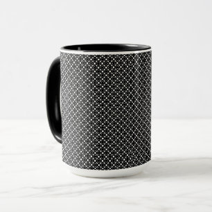 Black White Simple Geometric Pattern Mug