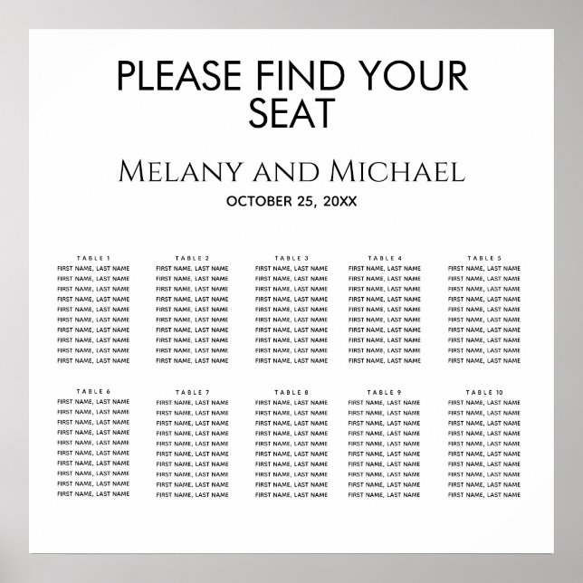 Black white simple minimalist trendy elegant poster (Front)