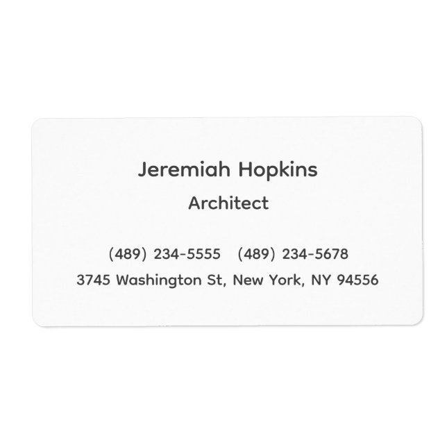 Black White Simple Plain Architect (Front)