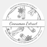 Black & White Sketch Cinnamon Extract label