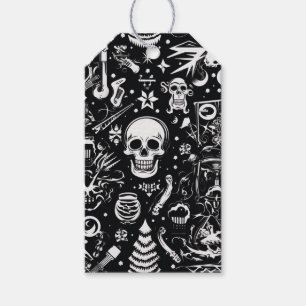 Black & White Skull Gift Tags