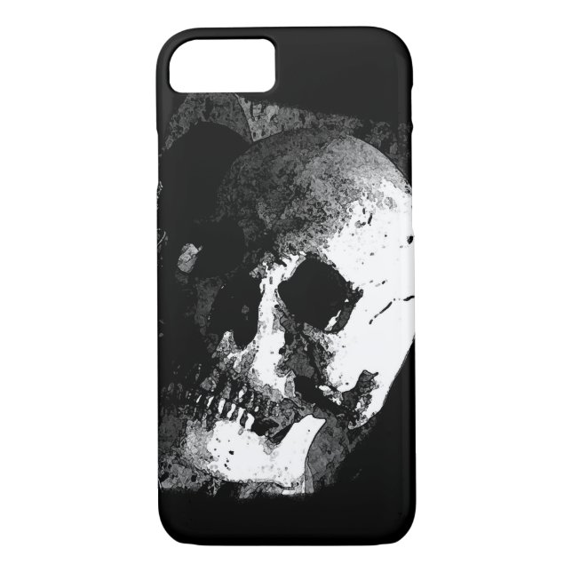 Black & White Skull iPhone 7 Case (Back)