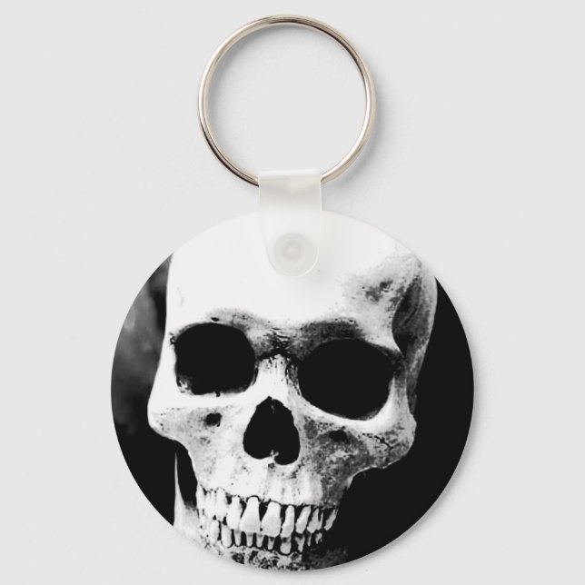 Black & White Skull Keychain (Front)