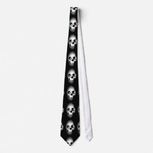 Black & White Skull Neck Tie