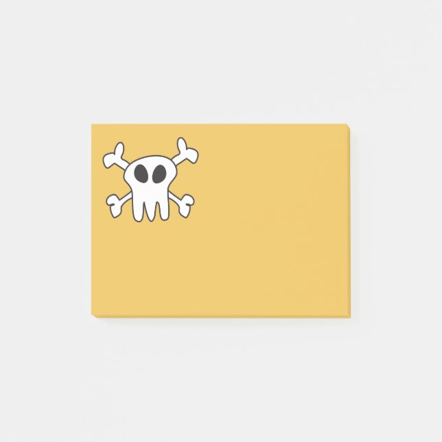 Black & White Skull Post-it Notes (Front)