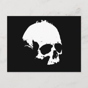 Black & White Skull Postcard