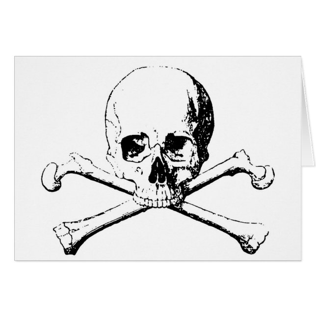Black & White Skull & the Bones (Front Horizontal)