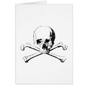 Black & White Skull & the Bones