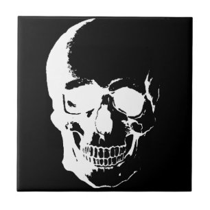 Black & White Skull Tile