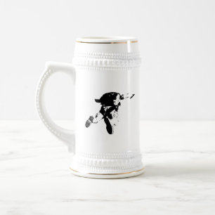 Black & White Skydiving Beer Stein