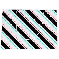 Black White Slanted Regimental Stripe Lines