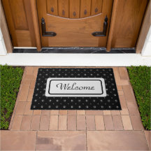 Black & White Small Print Doormat