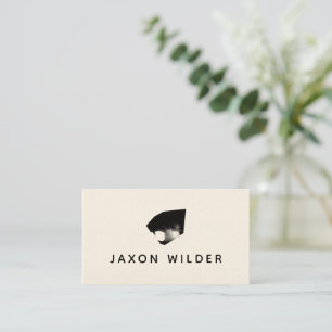 Black White Smoke Cloud Jaguar Minimal Rustic Business Card