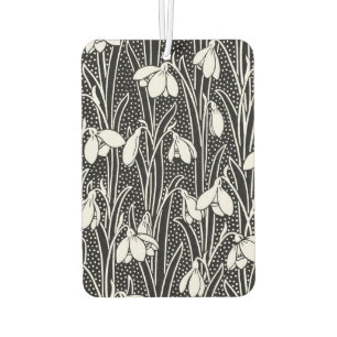 Black & White Snowdrop Pattern Air Freshener