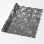 Black White Snowflake Christmas winter Wrapping Paper<br><div class="desc">This design may be personalized by choosing the Edit Design option. You may also transfer onto other items. Contact me at colorflowcreations@gmail.com or use the chat option at the top of the page if you wish to have this design on another product or need assistance with this design. See more...</div>