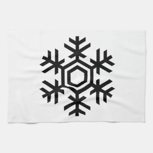 Black & White Snowflake Kitchen Towel