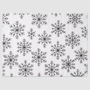 Black & White Snowflake Tissue Paper – Elegant 