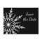 Black White Snowflake Winter Wedding Save the Date
