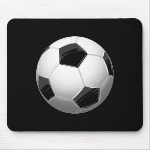Black White Soccer Ball Cool Sports Football Playe Mouse Pad