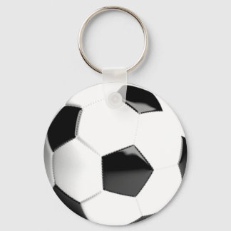 Black & White Soccer Ball Keychain