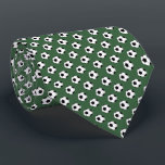 Black White Soccer Fútbol Balls on Hunter Green Tie<br><div class="desc">Tie with a black and white soccer fútbol ball pattern on a hunter green background on both sides of the tie. Customizable. Modern,  trendy,  and chic,  the perfect sports tie for everyday.</div>