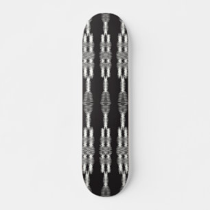 Black & White Sonic Wave Skateboard