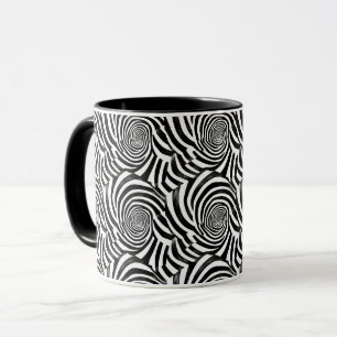 Black White Spirals Mug