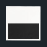 Black & White Split Half Birthday Chic Party Napkin<br><div class="desc">Customize for any event. Add your own text,  or delete to leave blank.</div>