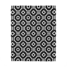 Black White Square Circle Optical Illusion Pattern