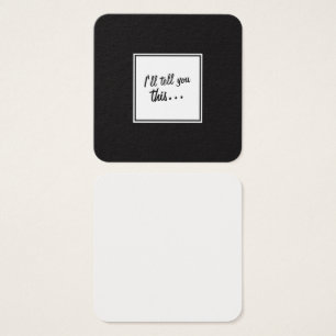 Black & White Square Notes for Leaving Messages /