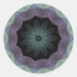 Black White Star Flower Sacred Geometry Sticker