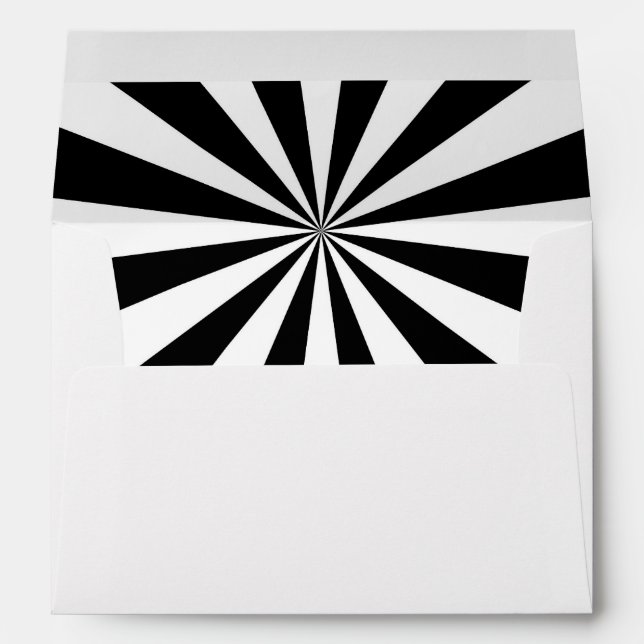 Black & White Starburst - Envelope (Back (Bottom))