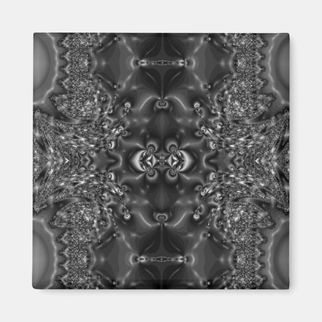 Black & White Starry Night Magnet (Front)