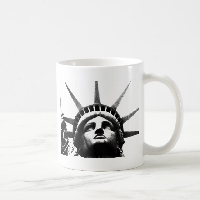 Black & White Statue of Liberty Coffee Mug (Right)