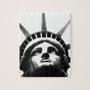 Black & White Statue of Liberty Jigsaw Puzzle