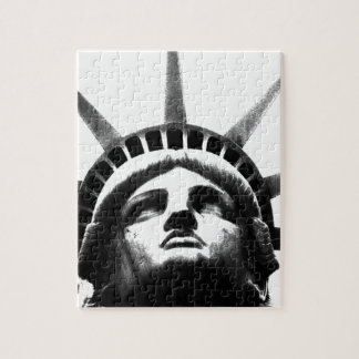 Black & White Statue of Liberty Jigsaw Puzzle