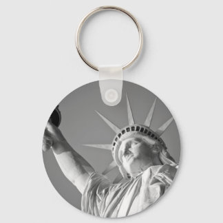 Black White Statue of Liberty Keychain