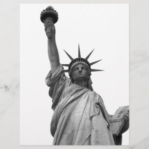 Black & White Statue of Liberty Letterhead